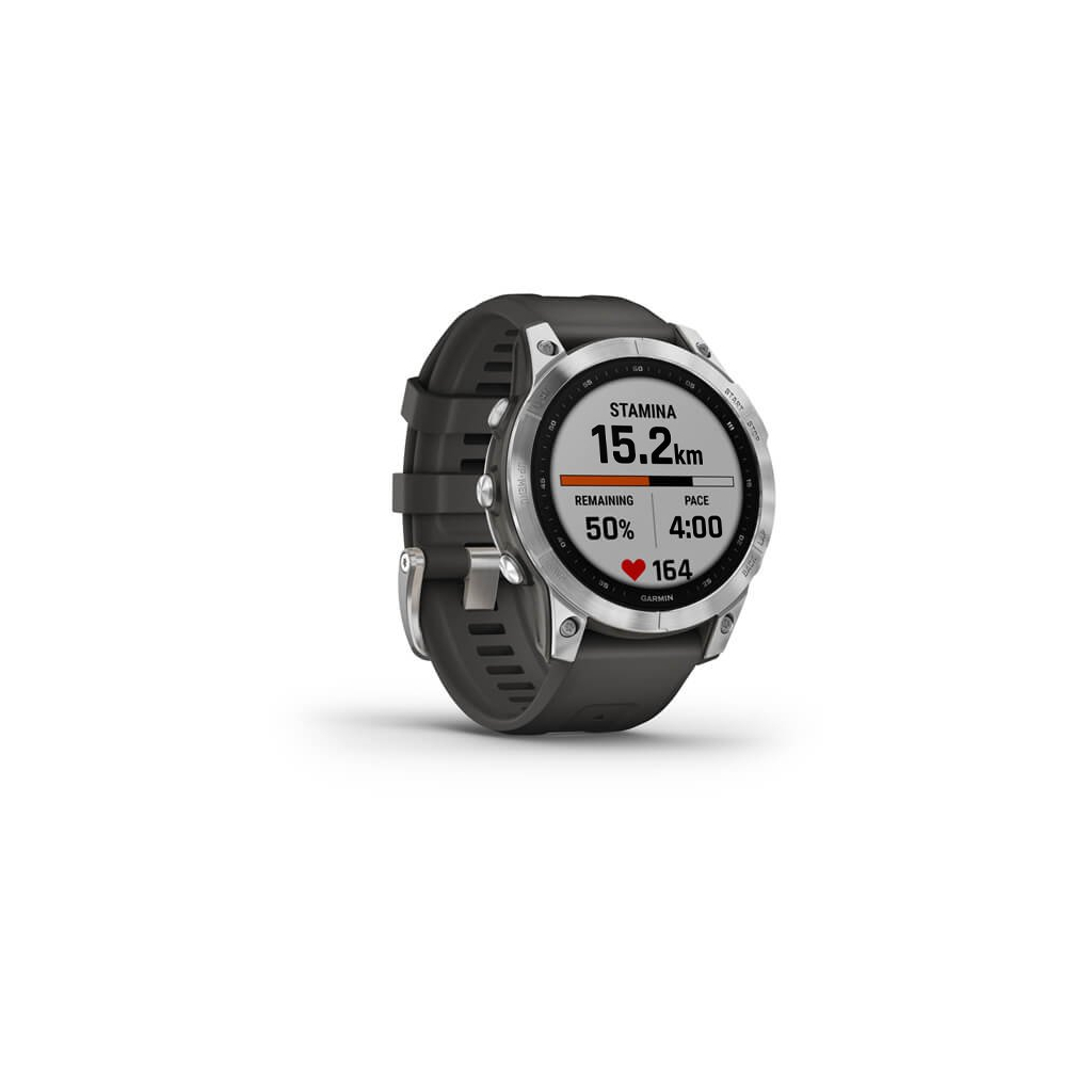 Смарт-годинник Garmin fenix 7, Silver w/ Graphite Band, GPS (010-02540-01) - зображення 3