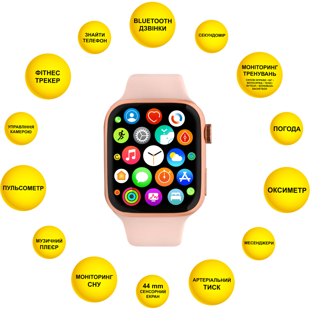 Смарт-годинник AURA X2 Pro 44mm Pink (SWAX244P) - зображення 4