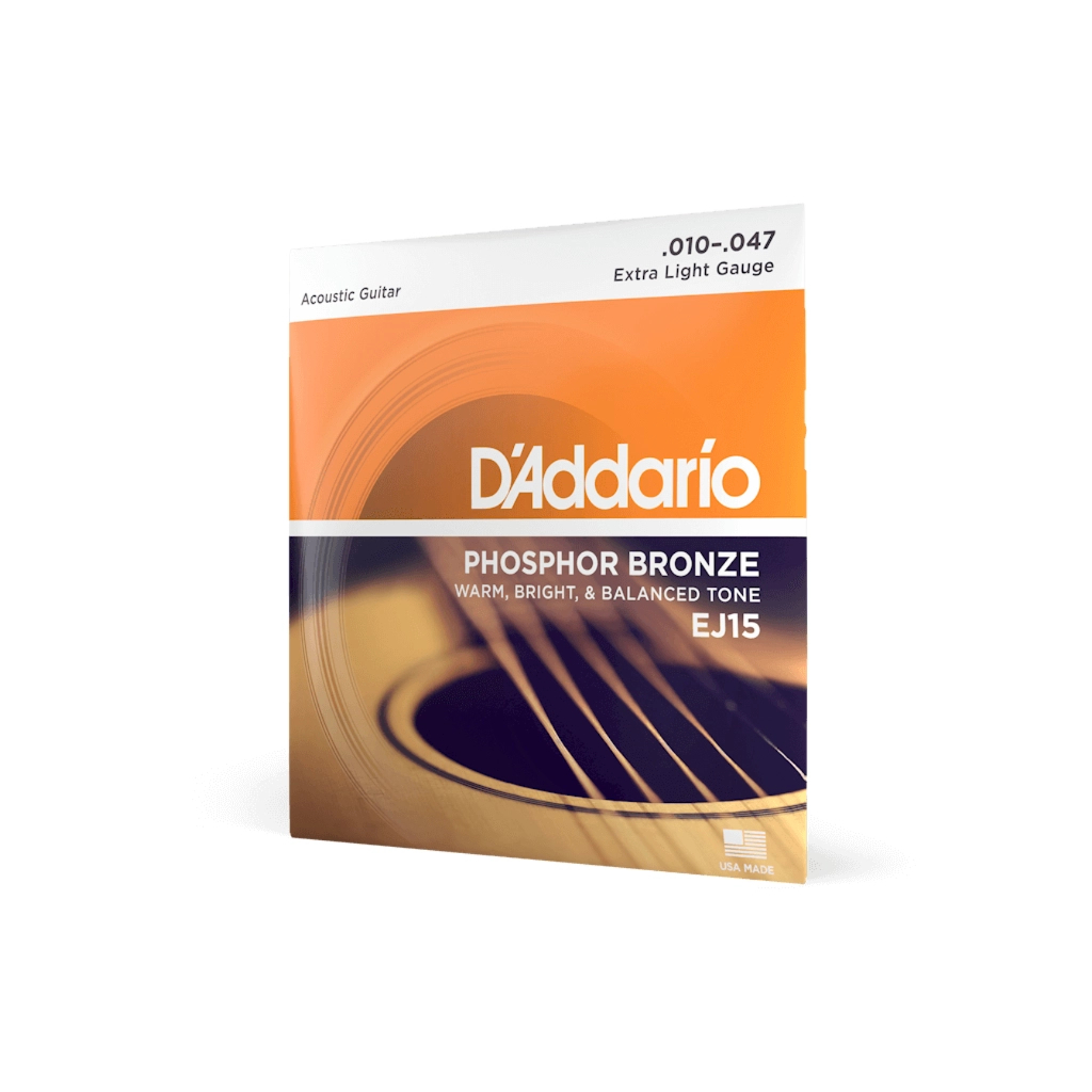Струни для гітари D'Addario Phosphor Bronze Extra Light (10-47) (EJ15) - зображення 2