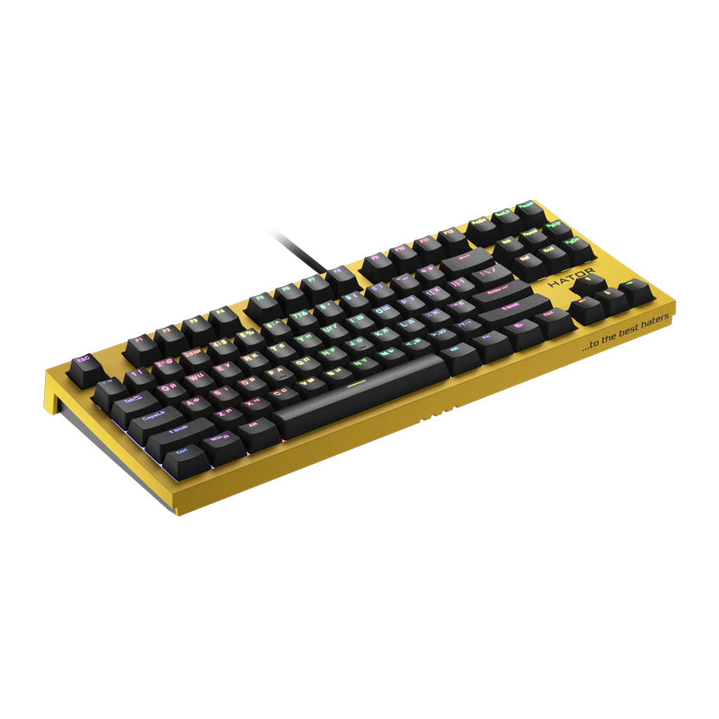 Клавіатура Hator Skyfall TKL PRO USB Yellow (HTK-657) - зображення 3