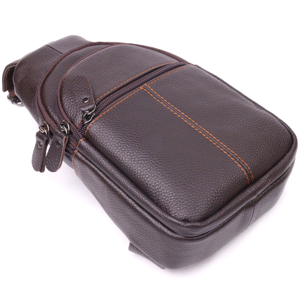Сумка Vintage Чоловіча через плече з натуральної шкіри Коричнева (21308) - зображення 5