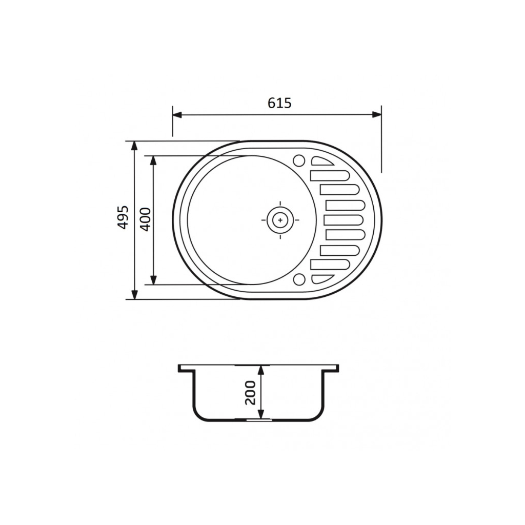 Мийка кухонна Adamant Ovum Old stone + змішувач (1824296910410) - зображення 6
