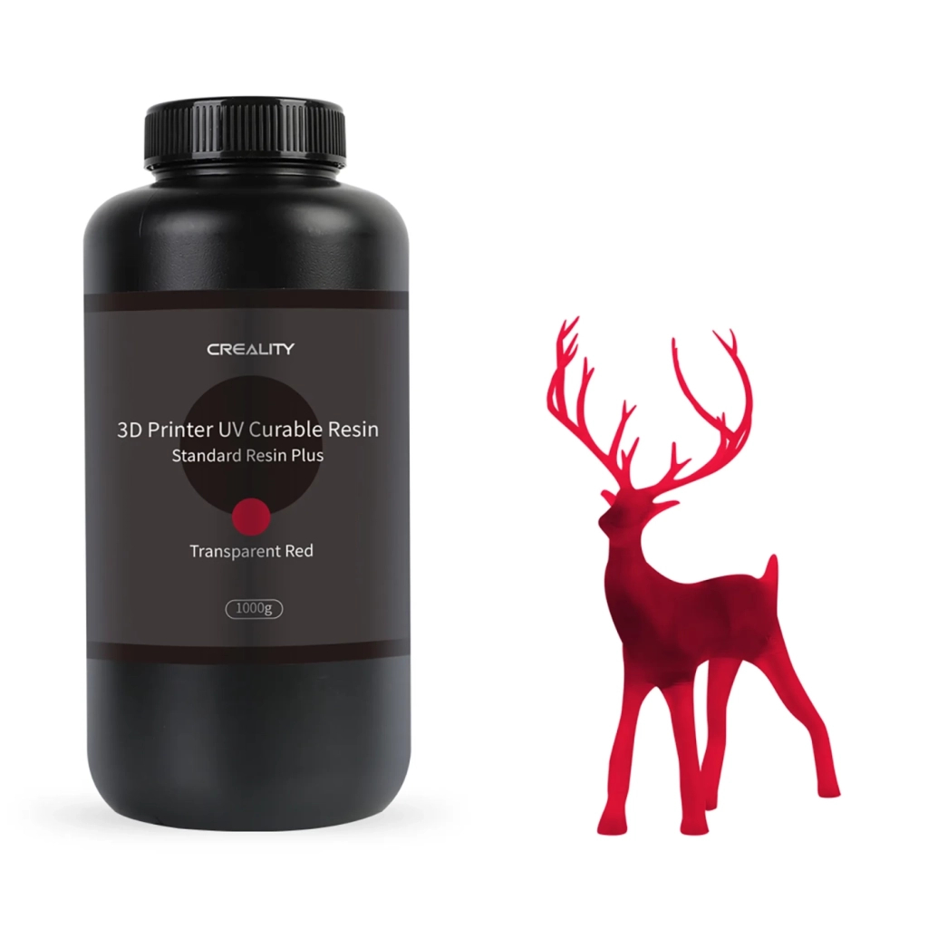 Фотополімерна смола Creality Resin, LCD Standard Plus 1кг, red, transparent (3302020088) - зображення 1