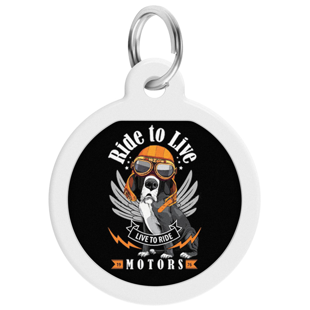 Адресник для тварин WAUDOG Smart ID з QR паспортом "Їздити, щоб жити", коло 25 мм (0625-0207) - зображення 1