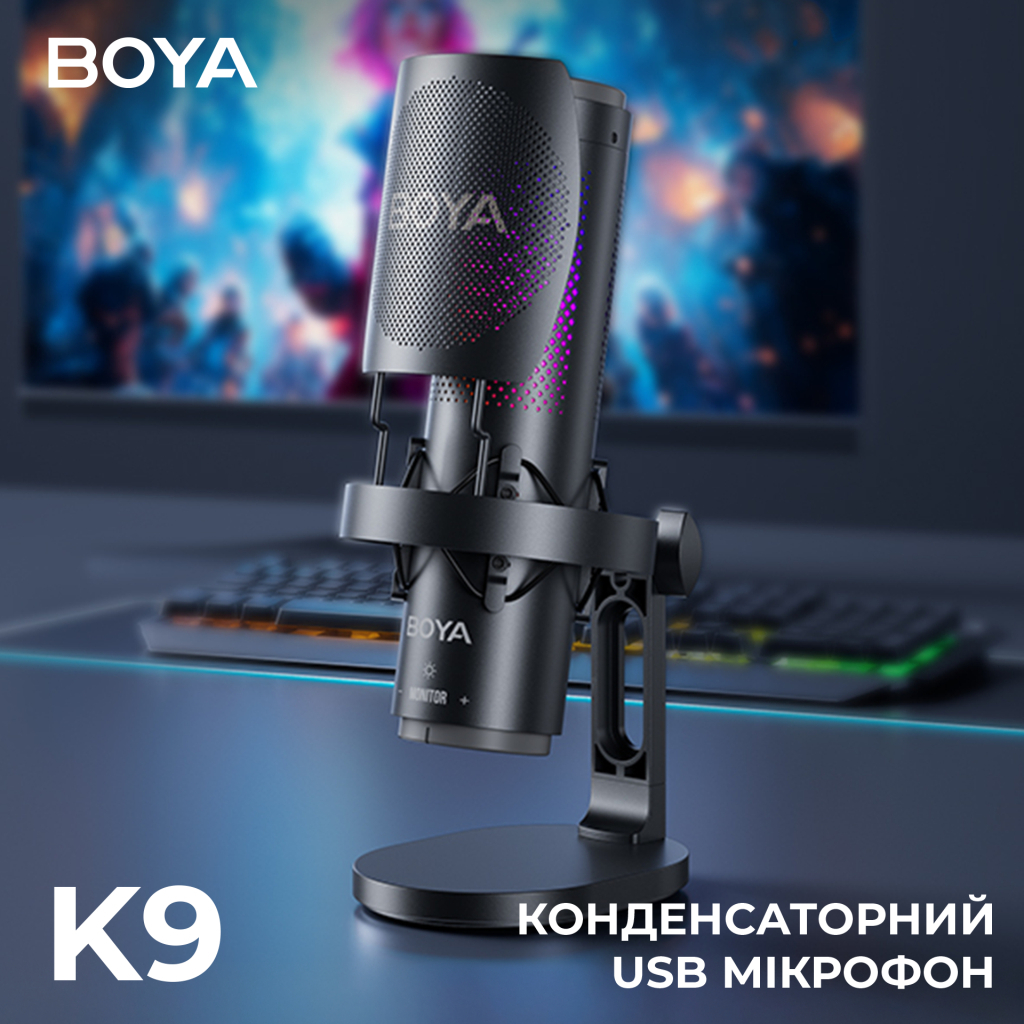 Мікрофон Boya K9 RGBType-C/3,5 мм Black (BOYA K9) - изображение 6