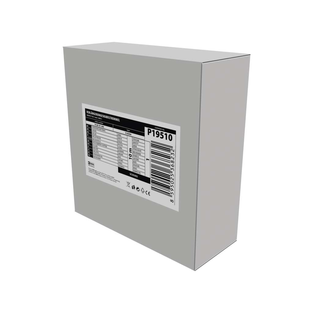 Мережевий подовжувач EMOS катушка 4 роз., 10 м (P19510) - зображення 7