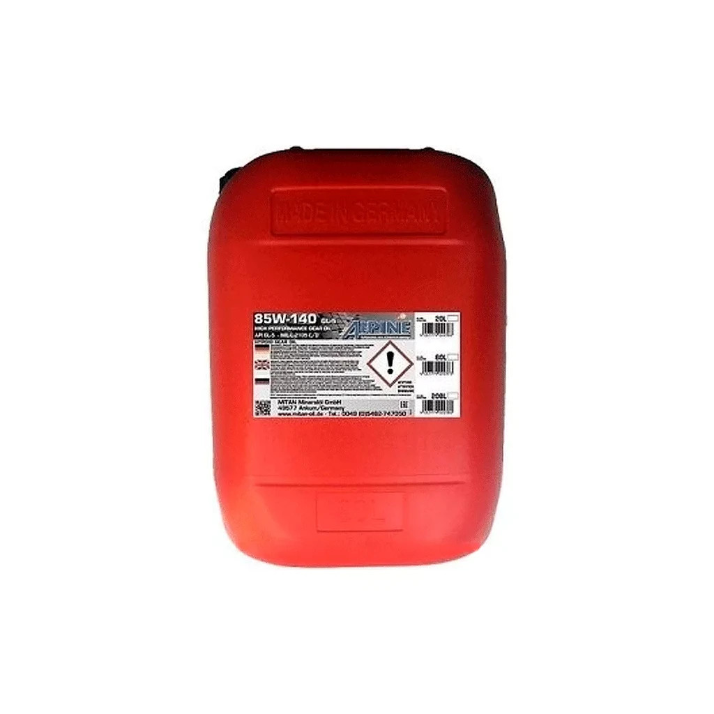 Трансмісійна олива Alpine Gear Oil 85W-140 GL-5 20л (0785-20) - зображення 1