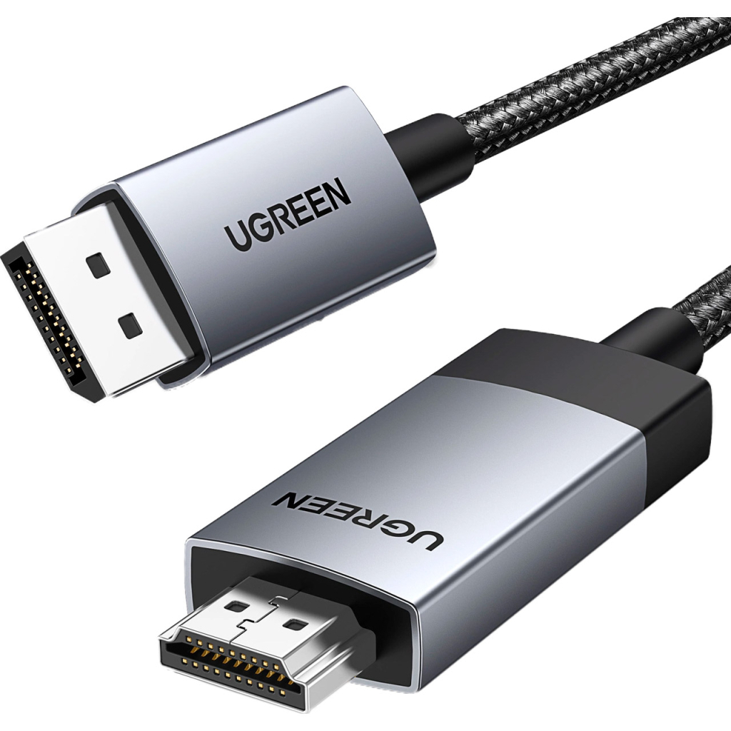 Кабель мультимедійний DisplayPort M to HDMI M 2.0m V2.0 4K60Hz DP119 black UGREEN (15774) - зображення 1
