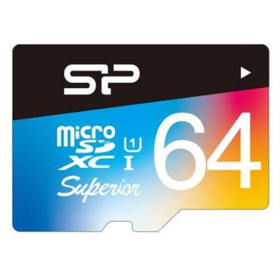 Карта пам'яті Silicon Power 64GB microSD class10 UHS-I Superior COLOR (SP064GBSTXDU1V20SP) - зображення 2