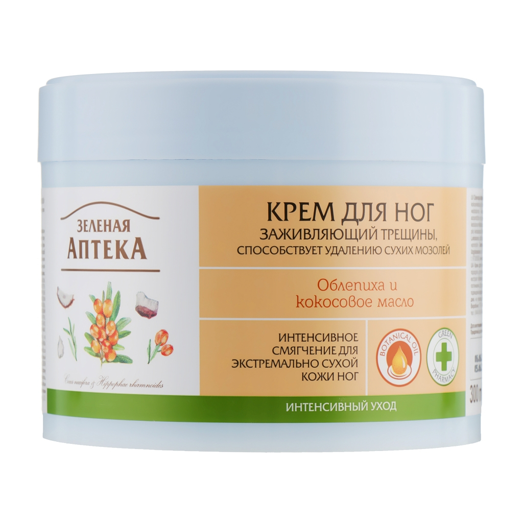 Крем для ніг Зелена Аптека Для загоювання тріщин 300 мл (4823015914713) - изображение 1