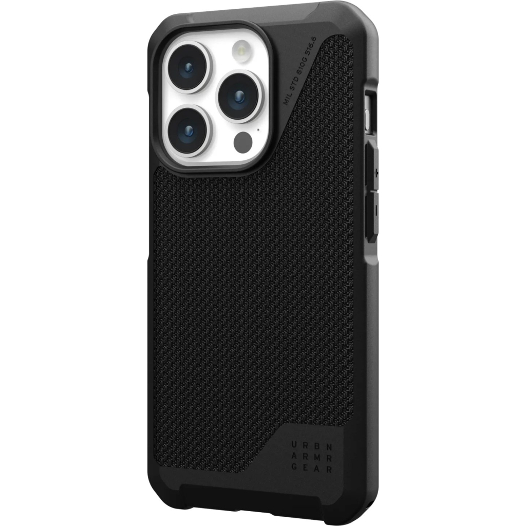Чохол до мобільного телефона UAG Apple iPhone 15 Pro Metropolis LT Magsafe, Kevlar Black (114277113940) - зображення 5