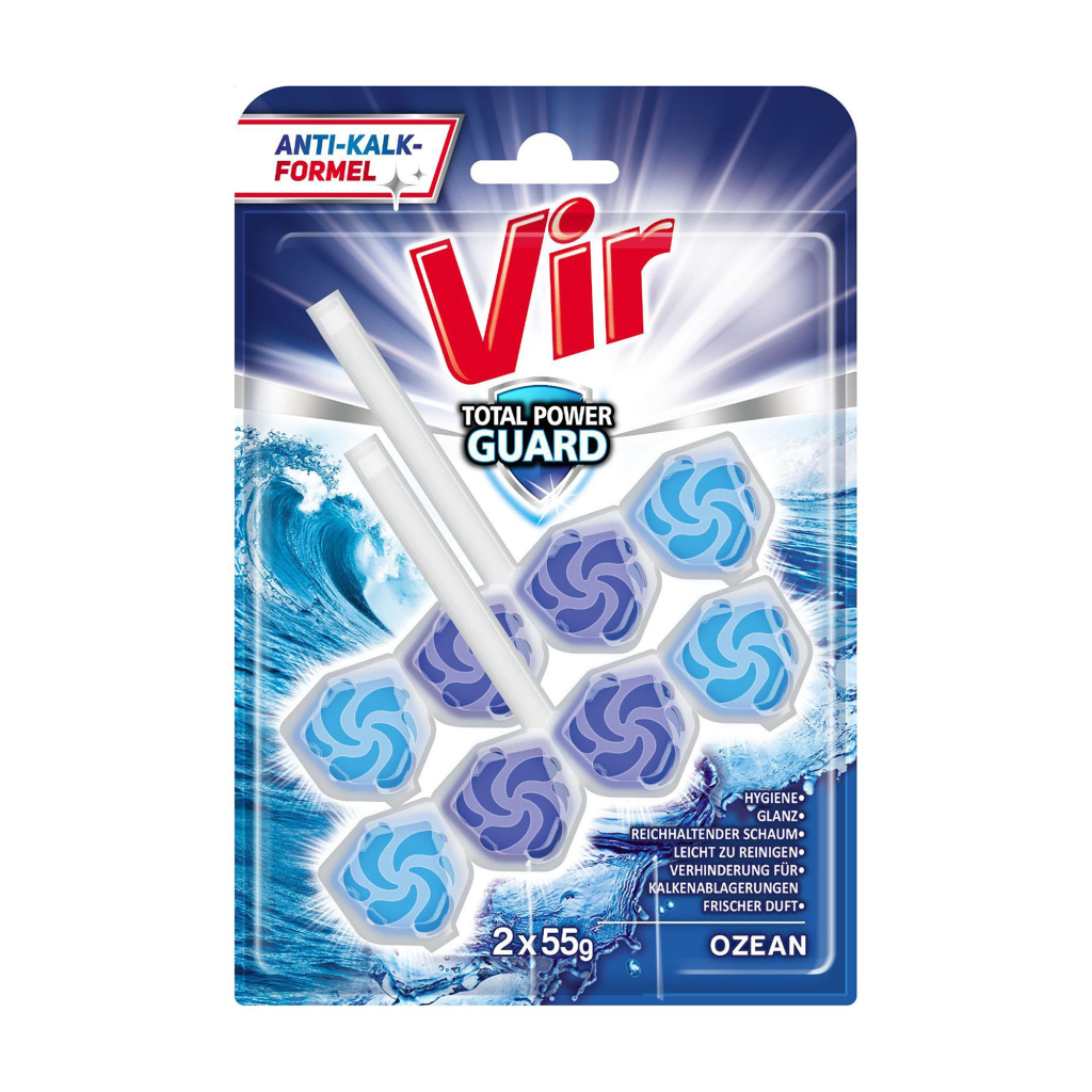 Туалетний блок Vir Total Power Guard Океан 2x55 г (3801003002209) - зображення 1