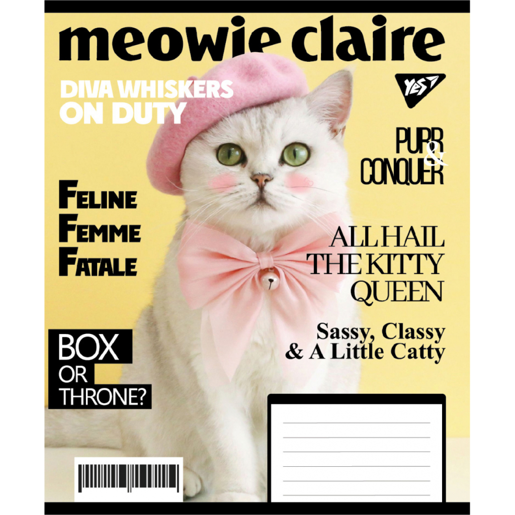 Зошит Yes Animal's fashion А5 24 аркушів лінія (767782) - зображення 6