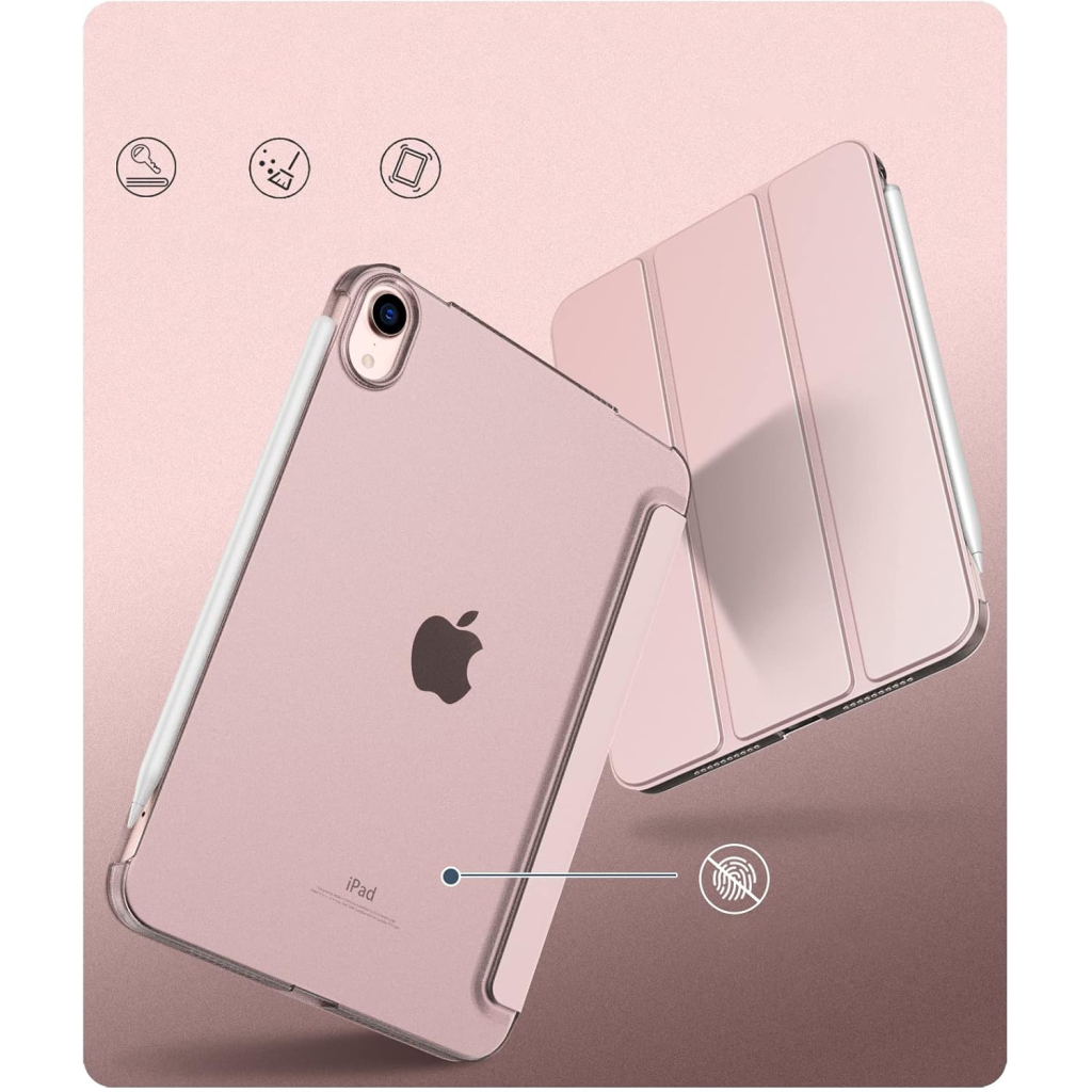 Чохол до планшета BeCover Tri Fold Hard Apple iPad Mini 7 2024 Pink (712454) - зображення 3