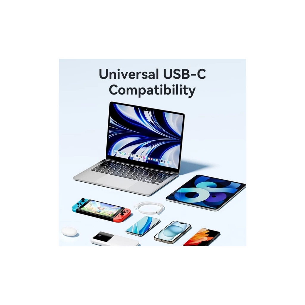 Дата кабель USB-C to USB-C 1.0m 3A black VENTION (TRCBF) - зображення 3