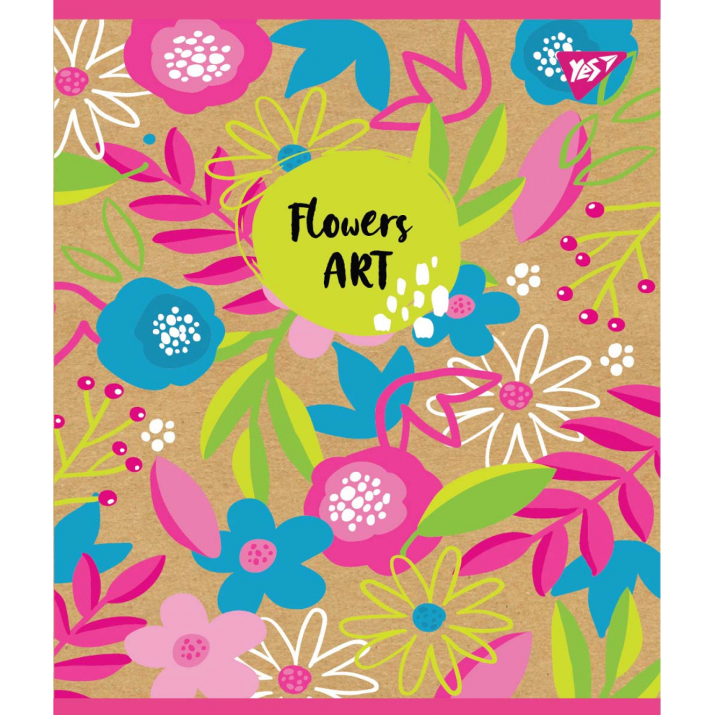 Зошит Yes А5 Flowers Art Крафт 18 аркушів клітинка (765080) - зображення 4