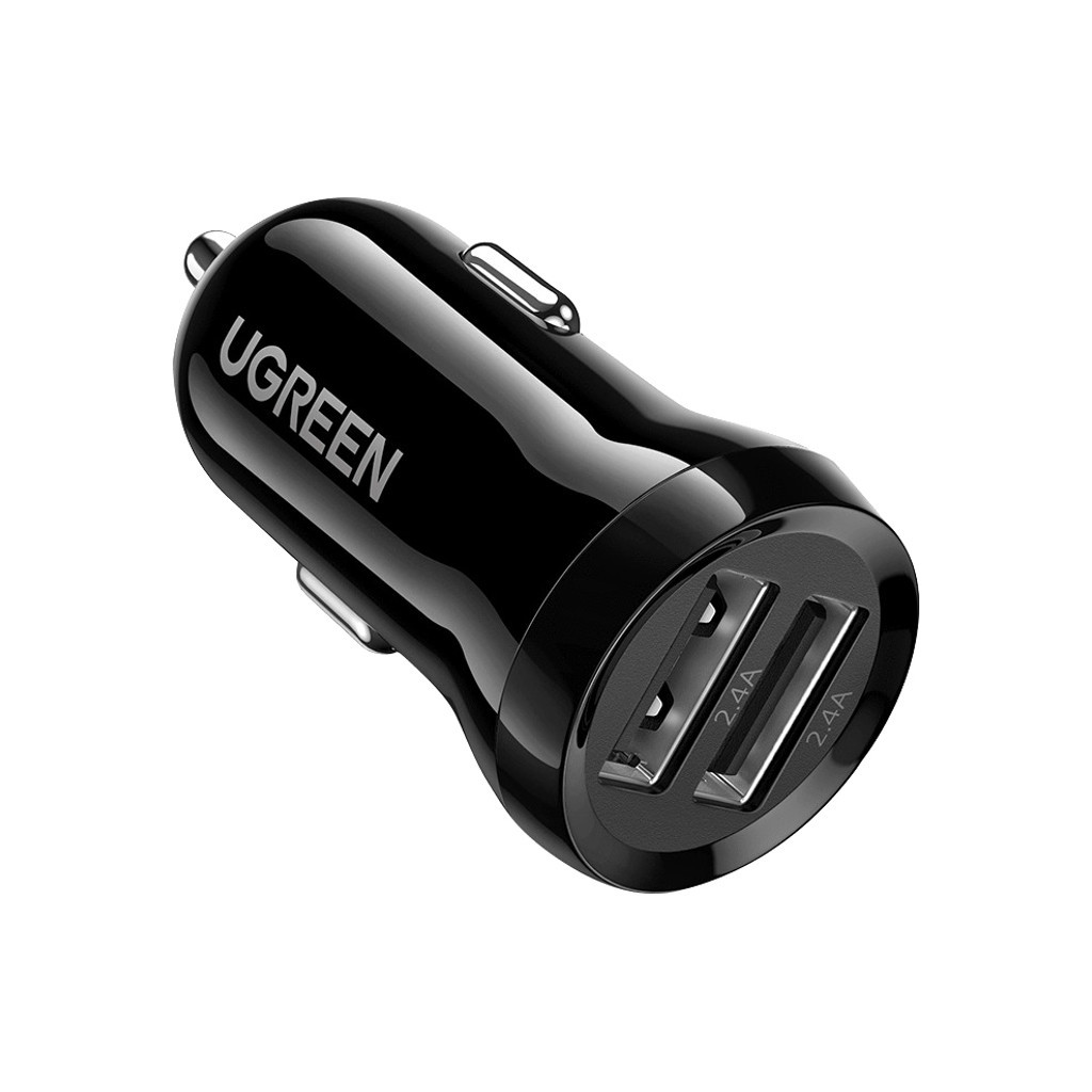 Зарядний пристрій Ugreen ED018 24W 2xUSB Car Charger (Black) (50875) - зображення 1