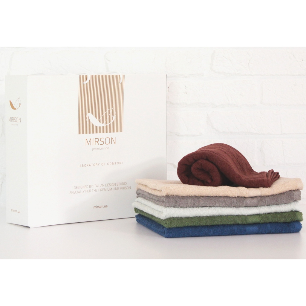Рушник MirSon набір банних №5089 Elite SoftNes Nature 50х90 6 шт (2200003181067) - зображення 1