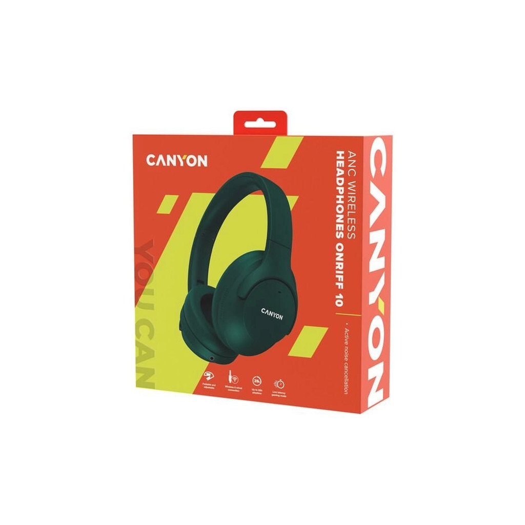 Навушники Canyon OnRiff 10 ANC Bluetooth Green (CNS-CBTHS10GN) - зображення 6