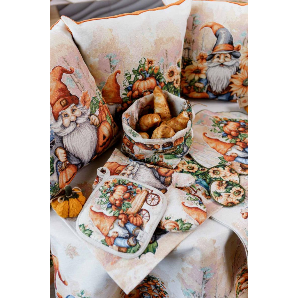 Кухонна прихватка Прованс гобеленова Гарбузові гноми 20х20 (036346) - зображення 4