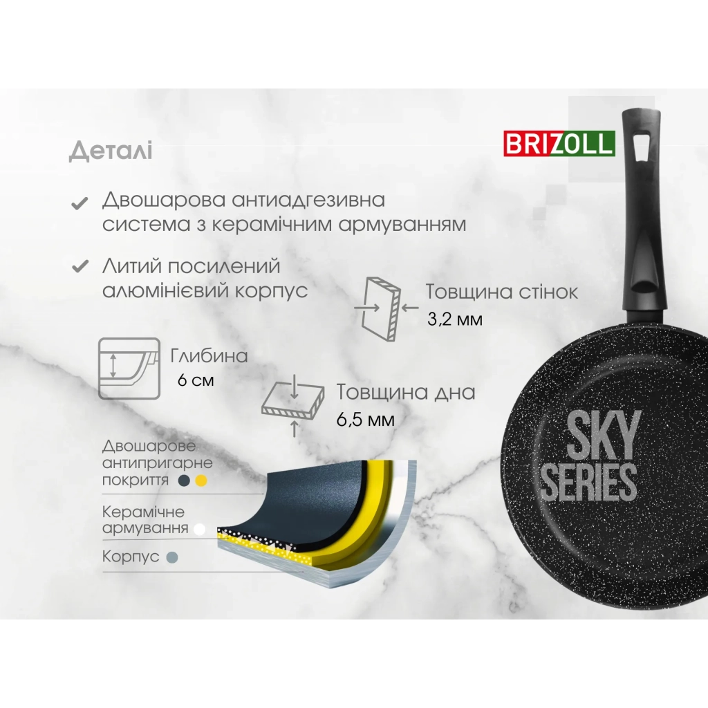 Сковорода Brizoll Sky 28 см (52-2860) - зображення 9