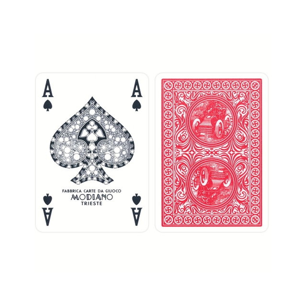 Гральні карти Modiano Golden Trophy 100 Plastic (red) (00452) - зображення 2