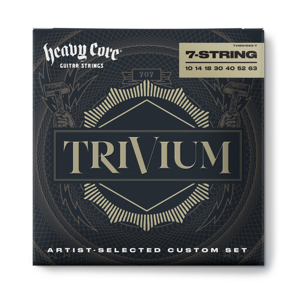 Струни для гітари Jim Dunlop Trivium String Lab Series Guitar Strings 10-63 | 7-String (TVMN1063-7) - зображення 1