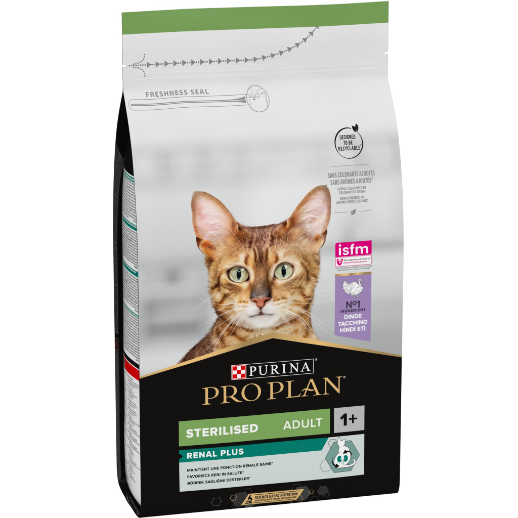 Сухий корм для кішок Purina Pro Plan Sterilised Adult 1+ Renal Plus Для дорослих стерилізованих З індичкою 1.5 кг (7613033566592) - зображення 1