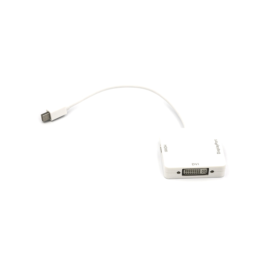 Перехідник mini DisplayPort (Thunderbolt) to DisplayPort, HDMI, DVI 0.2 PowerPlant (CA911097) - зображення 1