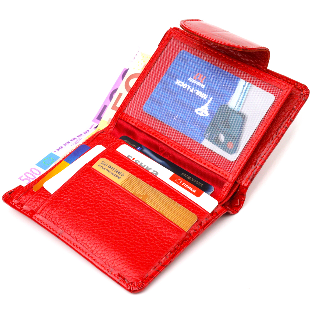 Гаманець Canpellini З натуральної шкіри Червоний (21681) - зображення 6