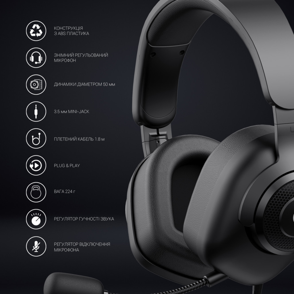 Навушники GamePro HS590B Black - зображення 11