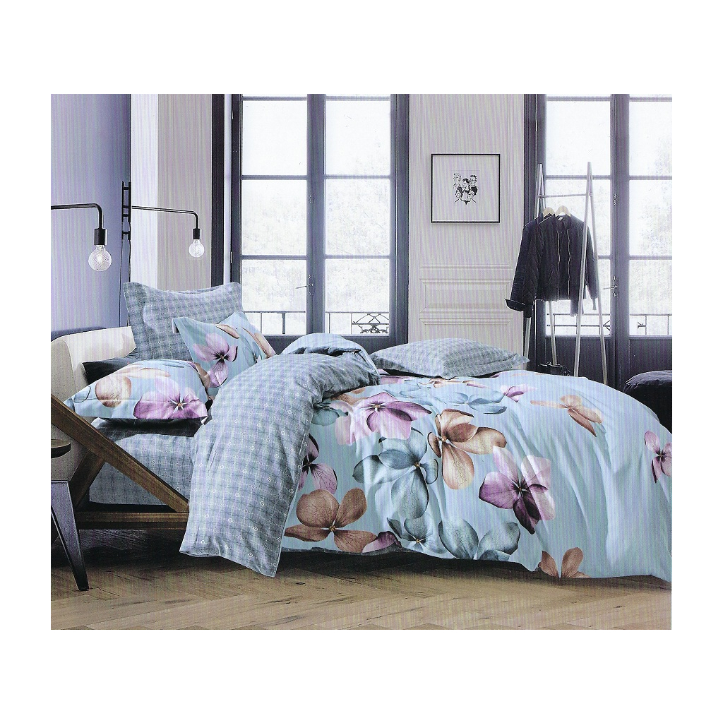 Постільна білизна ШЕМ Royal Satin голуба фіалка двоспальна 180 х 220 (1,8 RS_голуба фіалка) - зображення 1