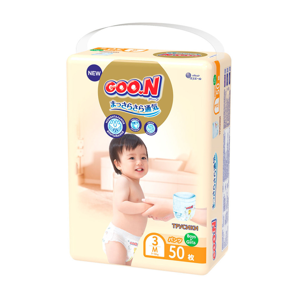 Підгузки GOO.N Premium Soft 7-12 кг розмір М унісекс 50 шт (863227) - зображення 2