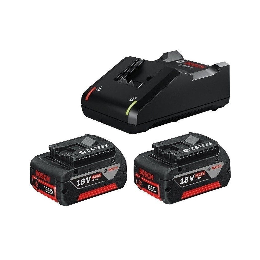 Набір акумулятор + зарядний пристрій Bosch 2xGBA 18Вх4.0Ah + GAL 18V-40 (1.600.A01.9S0) - зображення 1