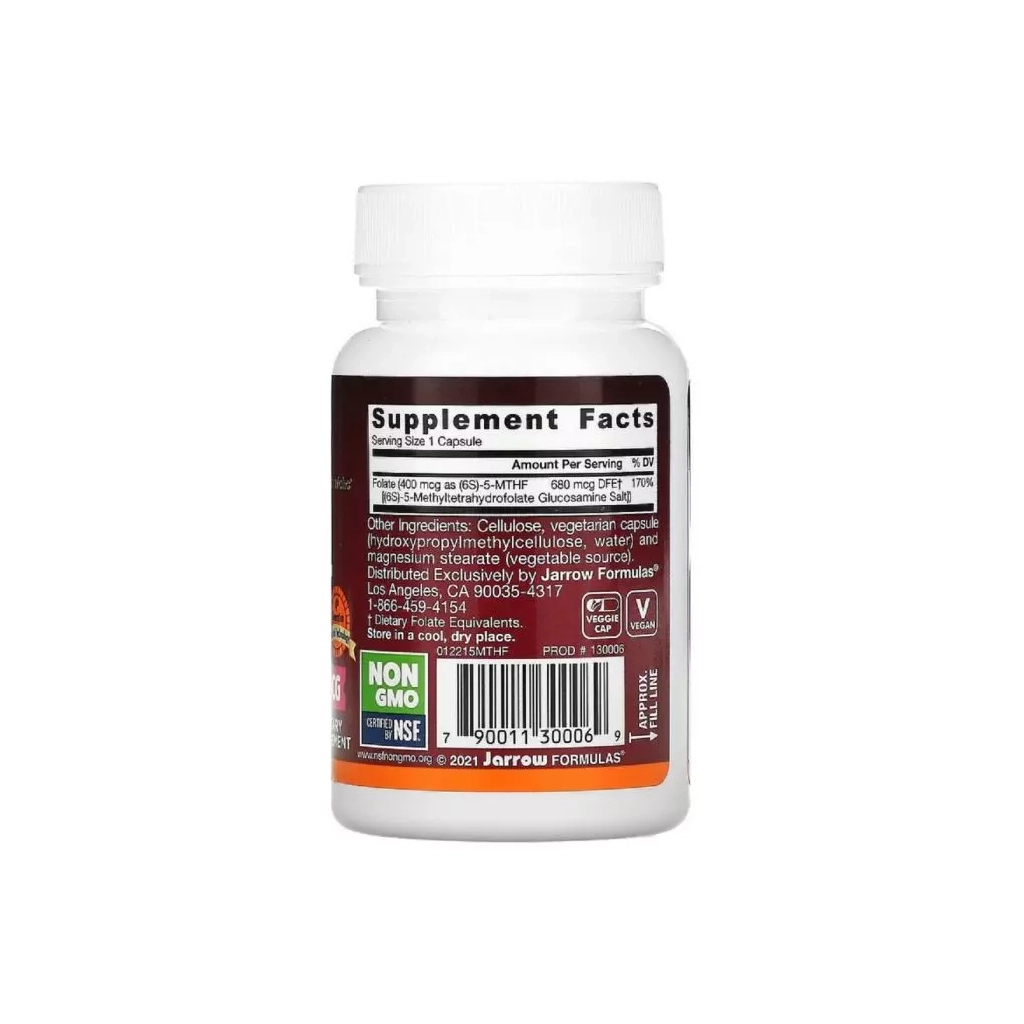Вітамін Jarrow Formulas Метил Фолієва кислота (Метілфолат) 400 мкг, Methyl Folate, 6 (JRW-30006) - зображення 2
