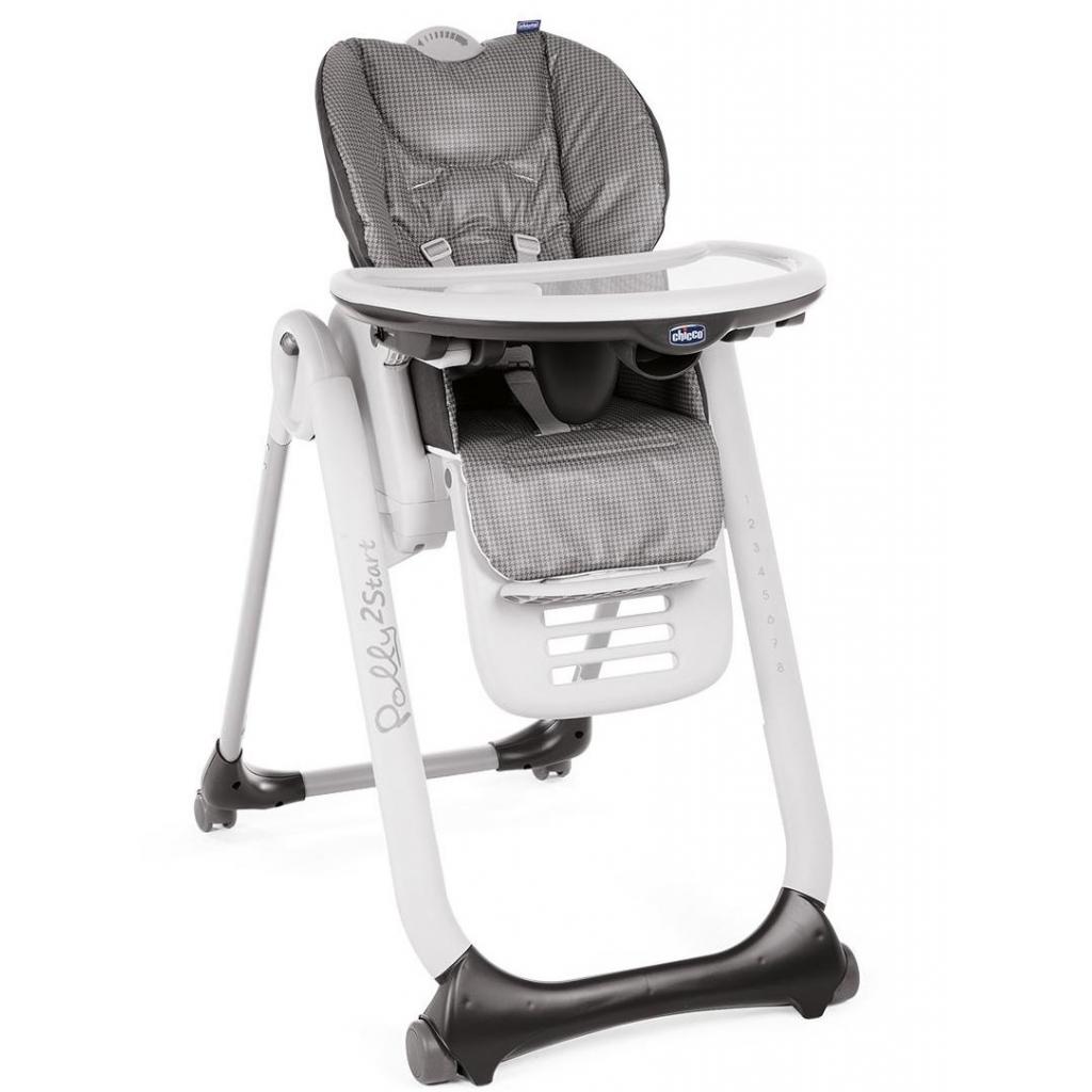 Стілець для годування Chicco Polly 2 Start 4-х колісний темно-сірий (79205.99) - зображення 1