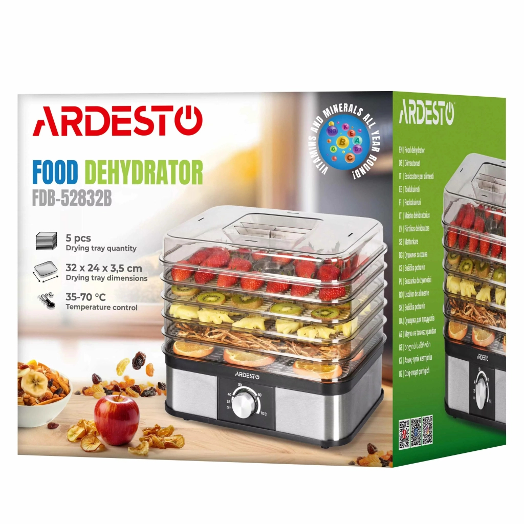 Сушка для овочів та фруктів Ardesto FDB-52832B - зображення 7