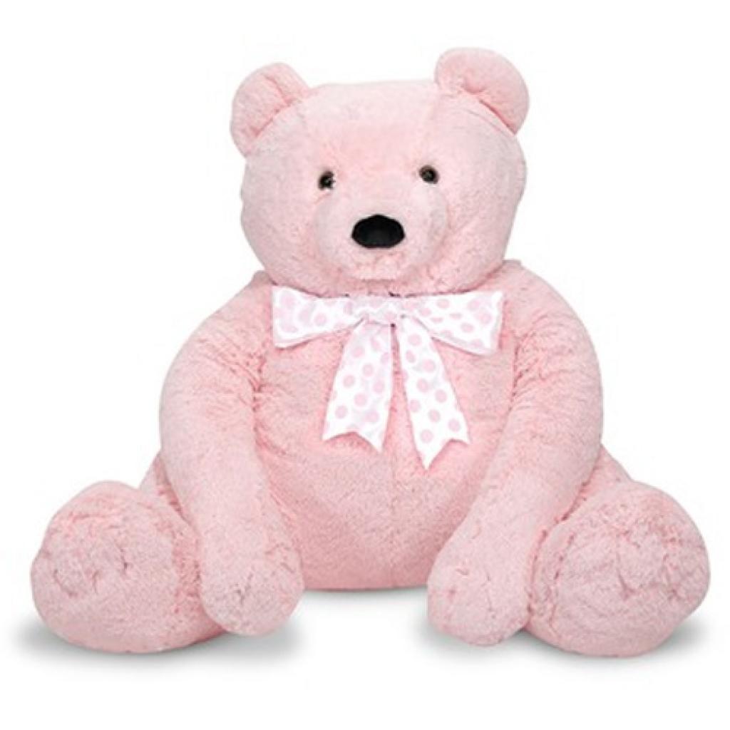 М'яка іграшка Melissa&Doug Великий плюшевий ведмедик, рожевий, 76см х 69см (MD3980) - зображення 1