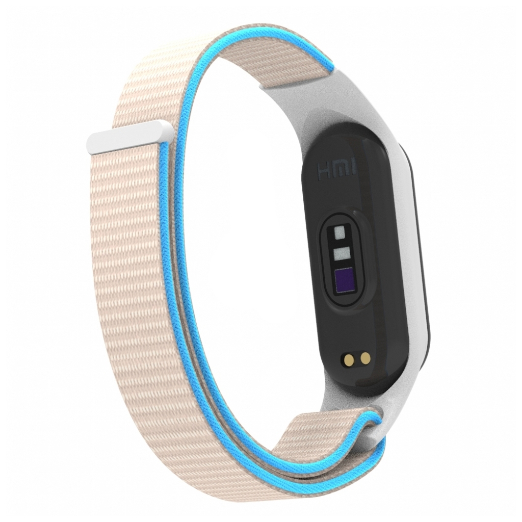 Ремінець до фітнес браслета Armorstandart нейлоновий для Xiaomi Mi Band 7/6/5/4 White/Red (ARM67846) - зображення 2
