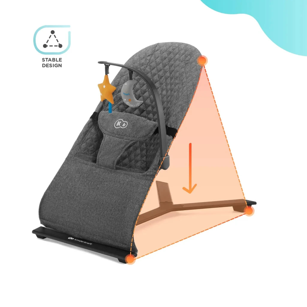 Крісло-гойдалка Kinderkraft Mimi Grey (5902533918355) - зображення 9
