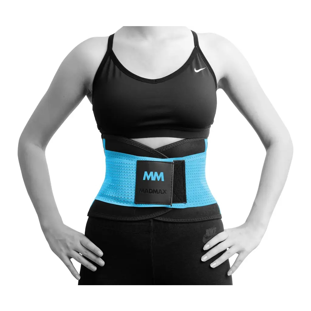 Пояс компресійний MadMax MFA-277 Slimming and Support Belt black/turquoise M (MFA-277-TRQ_M) - изображение 8