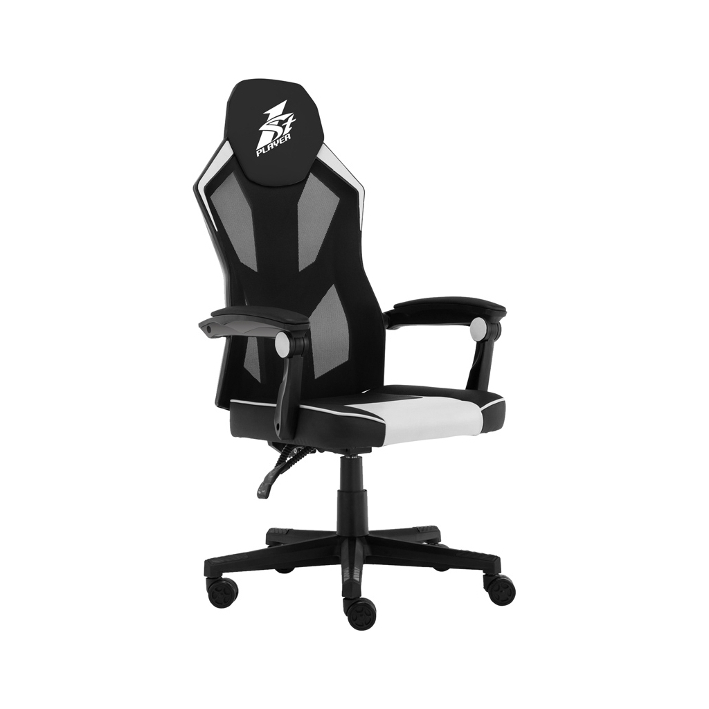 Крісло ігрове 1stPlayer P01 Black-White - зображення 2