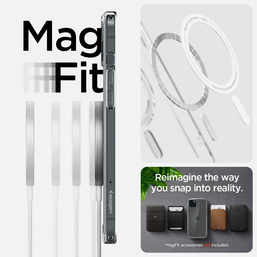 Чохол до мобільного телефона Spigen Apple iPhone 15 Ultra Hybrid MagFit Graphite (ACS06804) - изображение 8