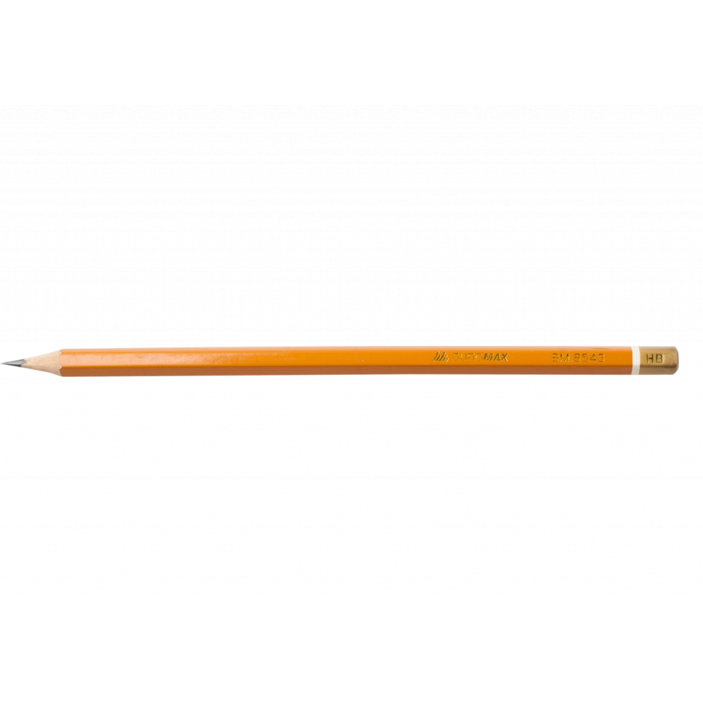 Олівець графітний Buromax Professional HB без гумки Жовтий (BM.8543-12) - зображення 1
