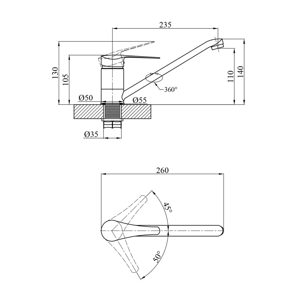 Змішувач Agua Sevilla-C030 (CV019669) - зображення 4