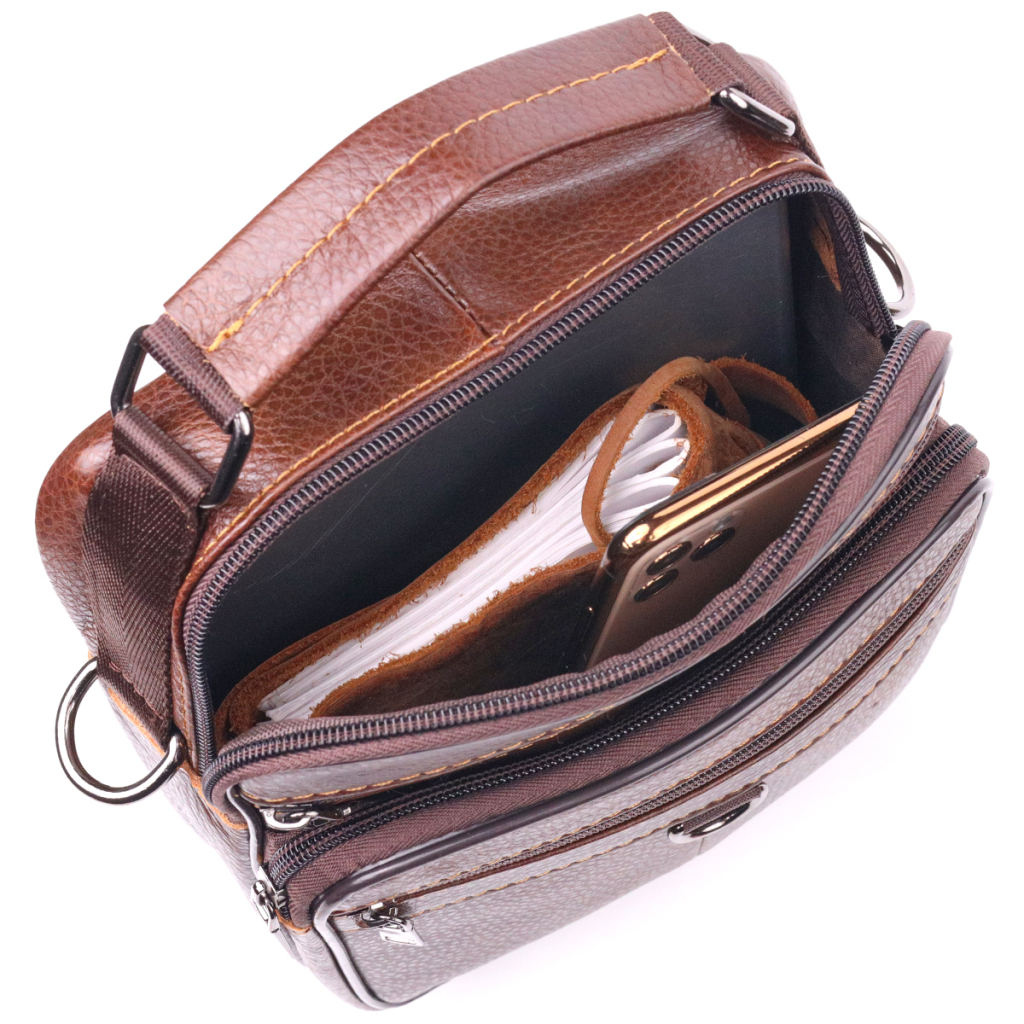 Сумка Vintage З натуральної шкіри Коричнева (21279) - зображення 7