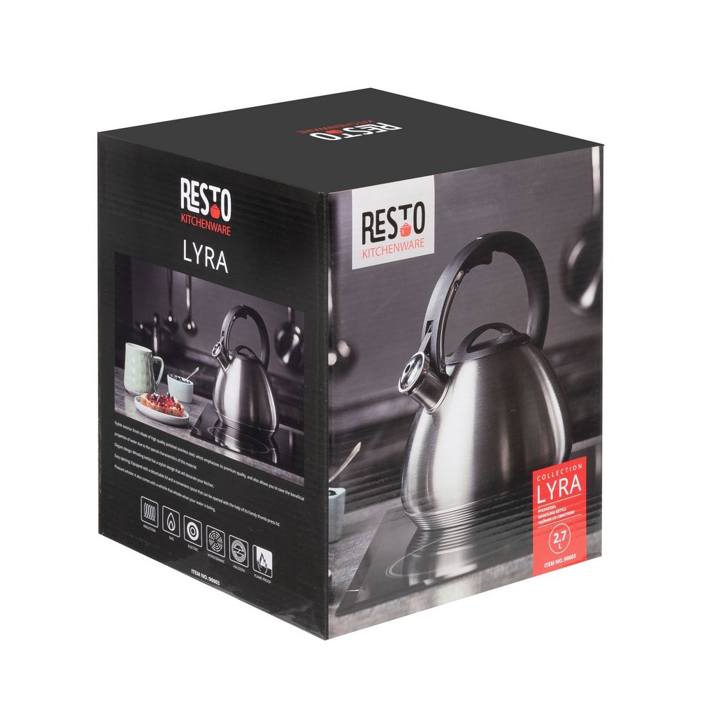 Чайник Resto Lyra 2.7 л Сталевий (90603) - зображення 10