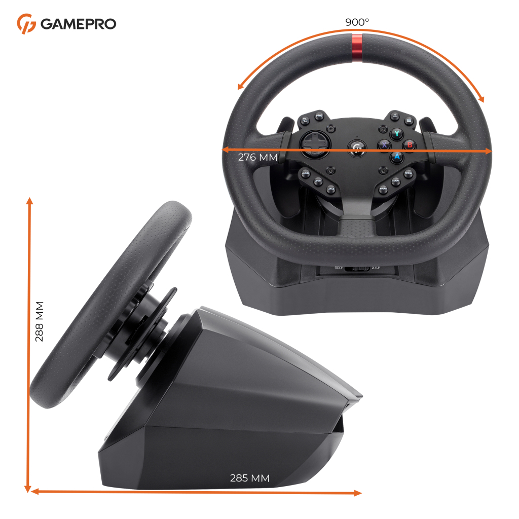 Кермо GamePro RW575PM з педалями та коробкою передач XBOXONE/PS4/PS3/PC/SWITCH (RW575PM) - зображення 20
