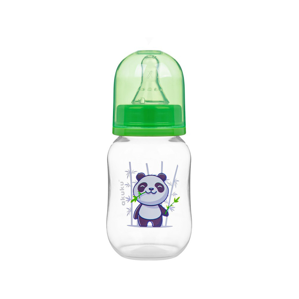 Пляшечка для годування Akuku Зелена Панда, 125 мл (A0104) - зображення 1