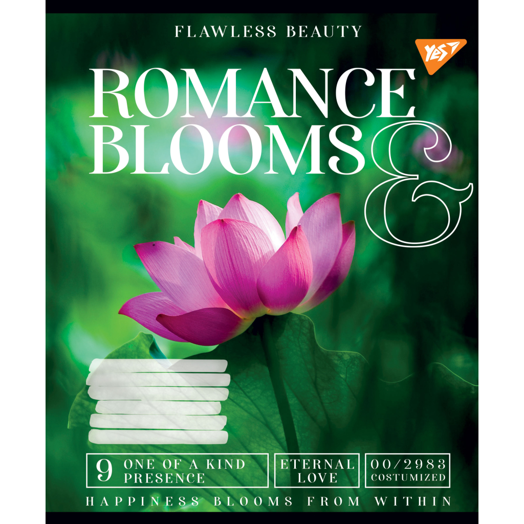 Зошит Yes А5 Romance blooms 96 аркушів, лінія (766509) - зображення 3